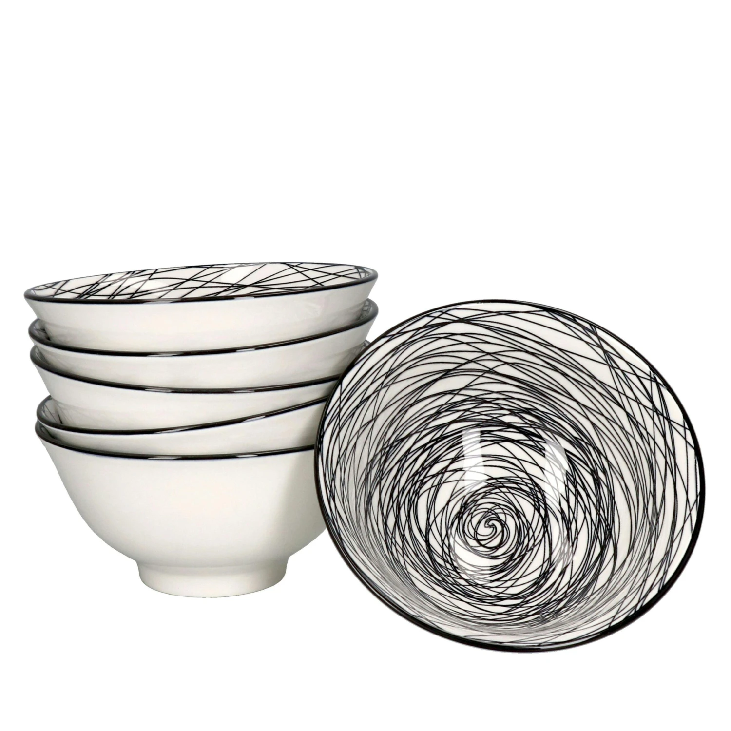 6er Set Müslischale Rabisco Schwarz Weiß - 87657 1 6er Set Müslischale Rabisco Schwarz Weiß - 87657