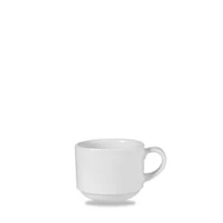 Profile Line Stapelbare Kaffeetasse ø7cm 220ml Weiß, Ohne Untertasse (12 Stück) Von CHEFGASTRO