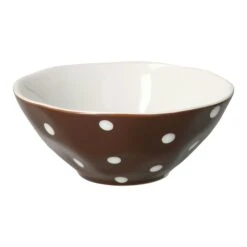 9tlg Set 6x Müslischale + Salatschüsel 24cm + Salz & Pfeffer Braun Weiß Gepunktet -Besteckladen a0146a93 c29f 44e9 b9df ba08771574c7