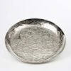 Tablett Rund, Verziert, Mittel Höhe 4,0 Cm Ø 45,0 Cm Aluminium Vernickelt