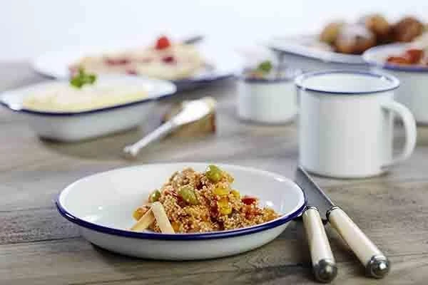 APS Teller/Speiseteller/Deko-Teller/Emaille-Teller, Tief -ENAMELWARE-Ø 22 Cm, H: 3,5 Cm, 0,6 Liter 6 APS Teller/Speiseteller/Deko-Teller/Emaille-Teller, Tief -ENAMELWARE-Ø 22 Cm, H: 3,5 Cm, 0,6 Liter – Bild 6