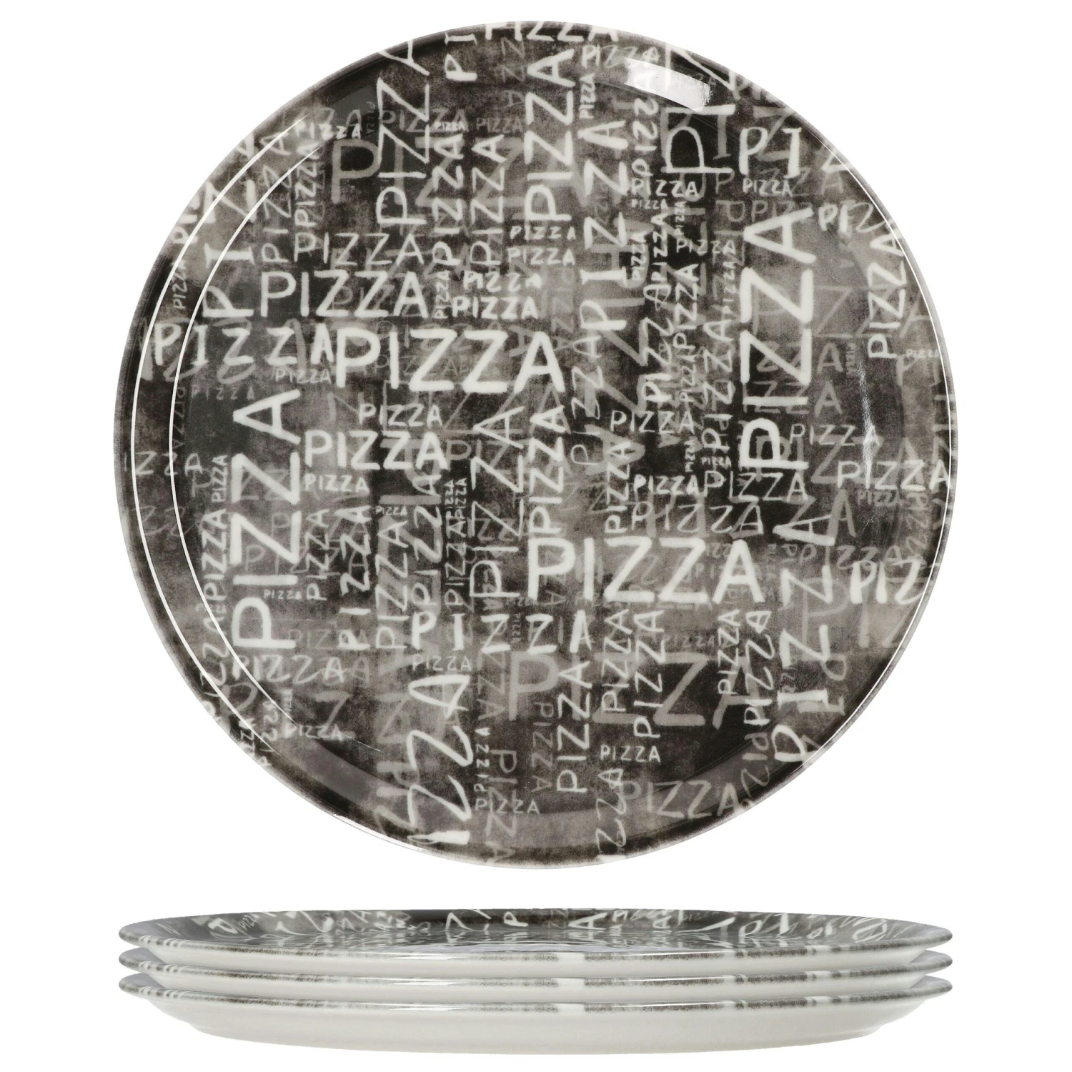 2er Set Pizzateller Napoli Black 33cm - 04018#Z70 3 2er Set Pizzateller Napoli Black 33cm - 04018#Z70 – Bild 3
