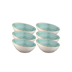 6x Dipschalen Snackteller Schälchen Türkis Creme Geschirr Porzellan Rund Bonna Aura Aqua Vanta 8cm 6cl -Besteckladen aaba3748 60ce 4507 8541 0f8693266b36