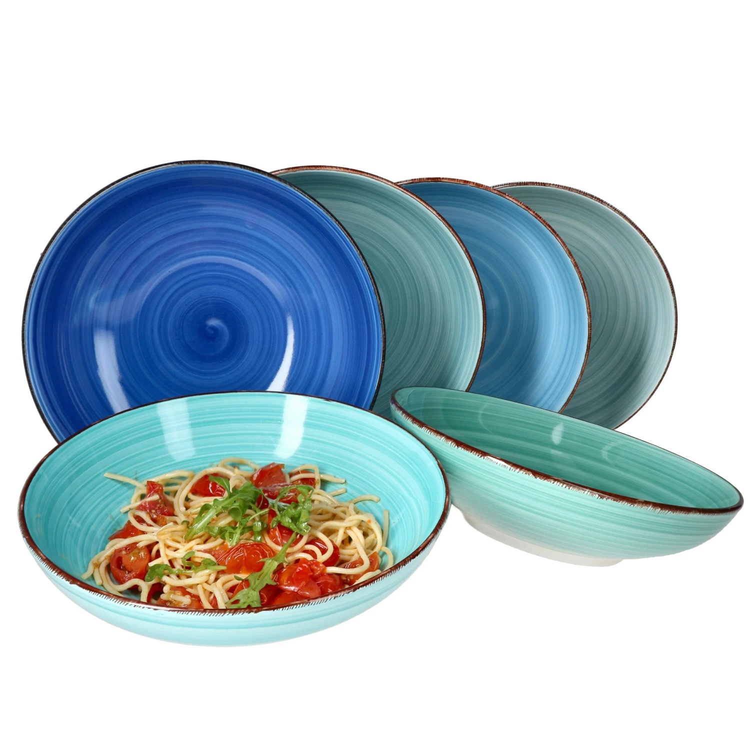 6er Set Spaghetti-Teller Blue Baita 23,5cm - 24327046 1 6er Set Spaghetti-Teller Blue Baita 23,5cm - 24327046