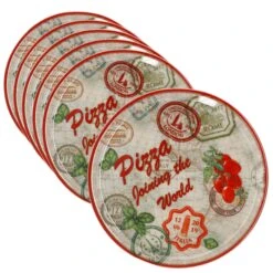 4er Set Pizzateller Napoli Pizzafoods Grün + Rot 33cm - 04018#ZP1 + 04018#ZP2 -Besteckladen ae9ba4f8 6059 4989 a551 3e01484997d0 3