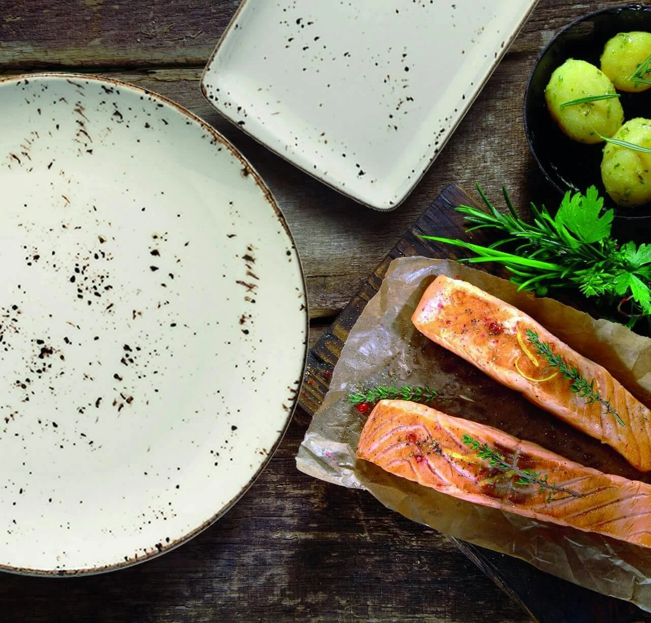 6x Servierplatten Speiseteller Porzellan Geschirr Rechteckig Weiß Creme Braun Bonna Grain Moove 34x16cm Kantenschutz Vintage Retro 3 6x Servierplatten Speiseteller Porzellan Geschirr Rechteckig Weiß Creme Braun Bonna Grain Moove 34x16cm Kantenschutz Vintage Retro – Bild 3