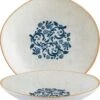 6x Pastateller Geschirr Tief 26cm 79cl Weiß Blau Braun Oval Porzellan Bonna Viento Vago Mediterran