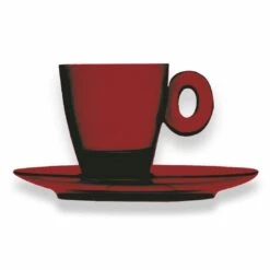 Mepra POLY ESPRESSOTASSE SPA & WELLNESS, 6er Set Granat