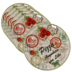 4er Set Pizzateller Charme Green - Moskau Grün - 33cm - 04018#ZCHAV -Besteckladen b33a1634 f0e5 410c b04f 171fde9db30c 1