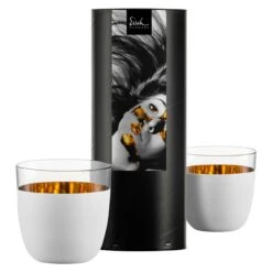 4er Set Becher Diamantporzellan Modern Gerbera-Dekor - 4742 -Besteckladen b5453706 b21c 482d 98a7 21fd5960f134