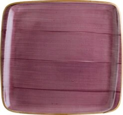 6x Servierplatten Speiseteller Porzellan Geschirr Rechteckig Lila Creme Beerenton Bonna Aura Blackberry Moove 27x25cm Kantenschutz