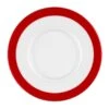 6 X Seltmann Untertasse 1 15,5 Cm, Form: Vitalis, Dekor: 34929 Dunkelrotes Band