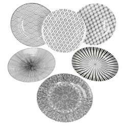 6er Set Speiseteller Taipei Weiß Mit Schwarzen Linien -Besteckladen b8b88416 6f98 46dc 9b9a 49b4f267af1d 1