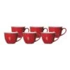 Ritzenhoff & Breker DOPPIO Jumbotasse 350 Ml Rot 6er Set