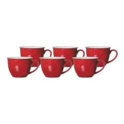Ritzenhoff & Breker DOPPIO Jumbotasse 350 Ml Rot 6er Set