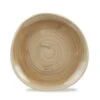 12 X Teller Flach Organic 21cm STONECAST PATINA Antique Taupe