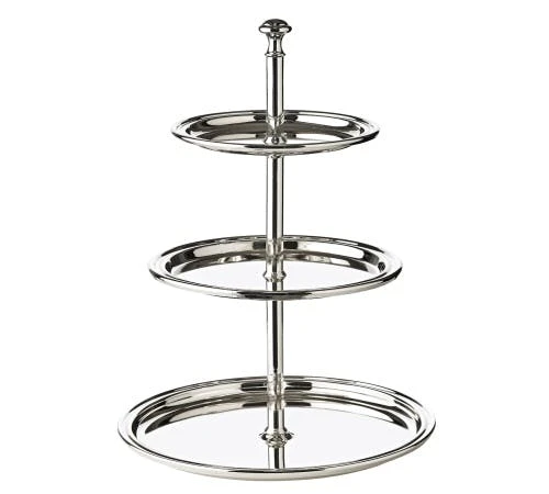Etagere 3 Ebenen Ø25/20,5/16,5xH36,5cm Metall Schwarz 4 Etagere 3 Ebenen Ø25/20,5/16,5xH36,5cm Metall Schwarz – Bild 4