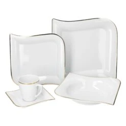 30tlg Kombiservice Goldline Porzellan Für 6 Personen