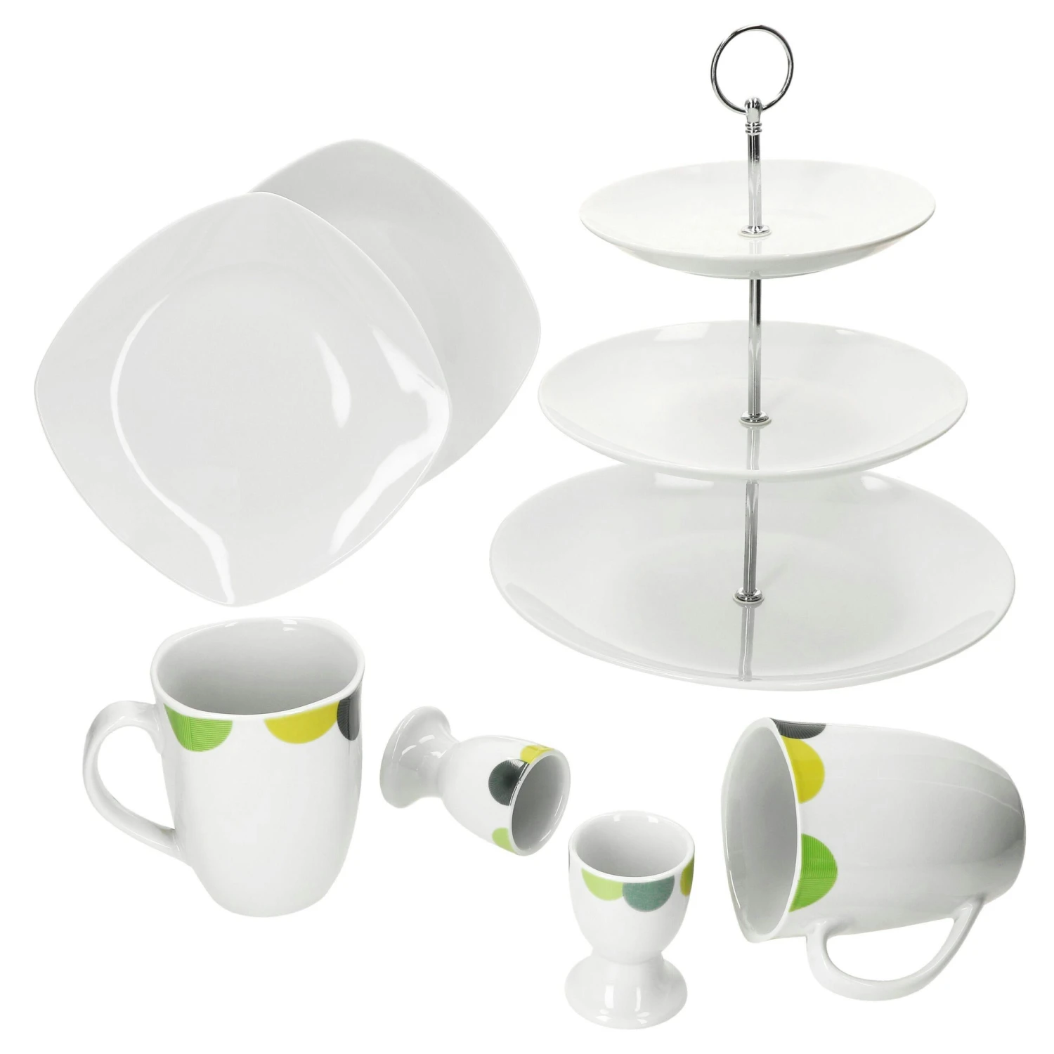 7tlg. Etageren Frühstück Lilli Aviva - 1x 24302284, 2x Eierbecher Aviva, 2x Becher Aviva & 2x Kuchenteller Lilli 4 7tlg. Etageren Frühstück Lilli Aviva - 1x 24302284, 2x Eierbecher Aviva, 2x Becher Aviva & 2x Kuchenteller Lilli – Bild 4