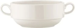 Bonna Premium Porcelain BNC12KKS Cream Suppentasse, Suppenschüssel, Schüssel, 11.7x16.4cm, 350ml, Porzellan, Creme-weiß, 1 Stück