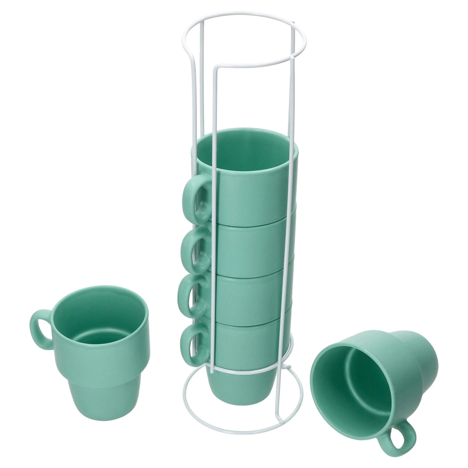 6er Set Kaffeebecher Mit Ständer Stata 250ml Mint Tasse Henkel Porzellan Stapelbar 1 6er Set Kaffeebecher Mit Ständer Stata 250ml Mint Tasse Henkel Porzellan Stapelbar
