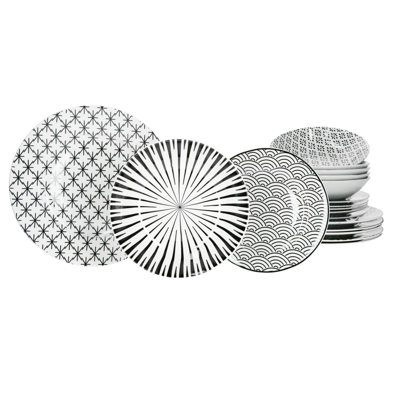 Mambocat 18-tlg. Tellerset Londen Lampart Nero 3 Mambocat 18-tlg. Tellerset Londen Lampart Nero – Bild 3