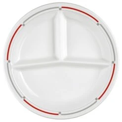 2 X Seltmann V219 IM_Platte Rund 3 Tlg. 25,5 Cm, Form: Vitalis, Dekor: 34688 Rote Lanzen -Besteckladen d140eaa3 af40 4e5e 8961 c69d533c5ff7 2