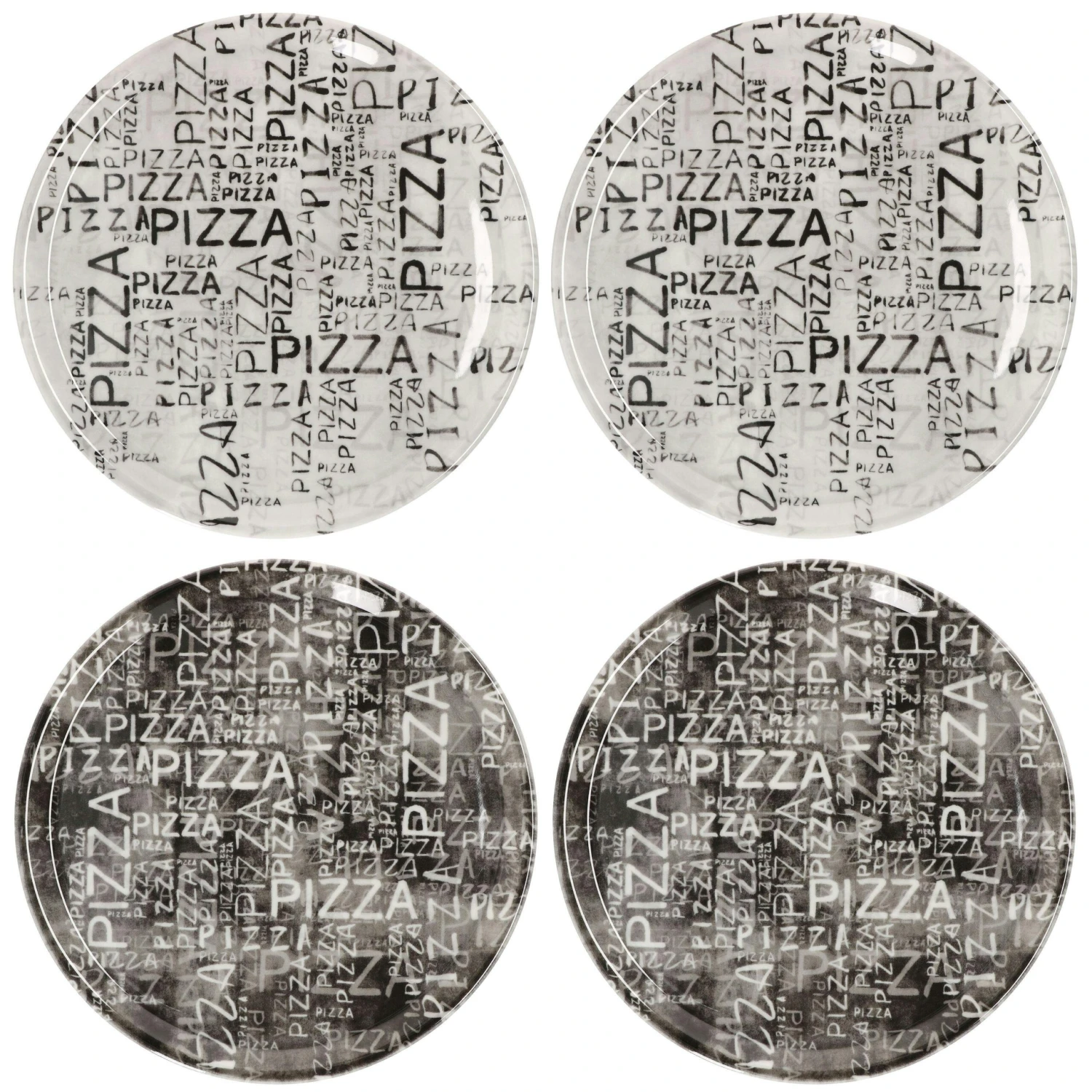 6er Set Pizzateller Napoli Black & White 33cm - 04018#Z70 + 04018#Z69 2 6er Set Pizzateller Napoli Black & White 33cm - 04018#Z70 + 04018#Z69 – Bild 2
