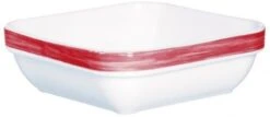 Arcoroc 6x Stapelschale Quadratisch 11 X 11 Cm Form Brush Red / Rot
