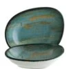 6x Dipschalen Snackteller Schälchen Türkis Blau Grün Geschirr Porzellan Oval Bonna Madera Mint Vago 10cm