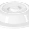 4x Tellerglocke Mit Griff Aus Weißem Polypropylen, Mit Knopfgriff Tellerdurchmesser: