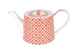 Kanne Diamantporzellan - Blümchen Rot - 4190