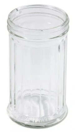 9x Ersatzglas Zu Zuckerspender Pressglas Mit Kappe Aus Edelstahl 18/0,