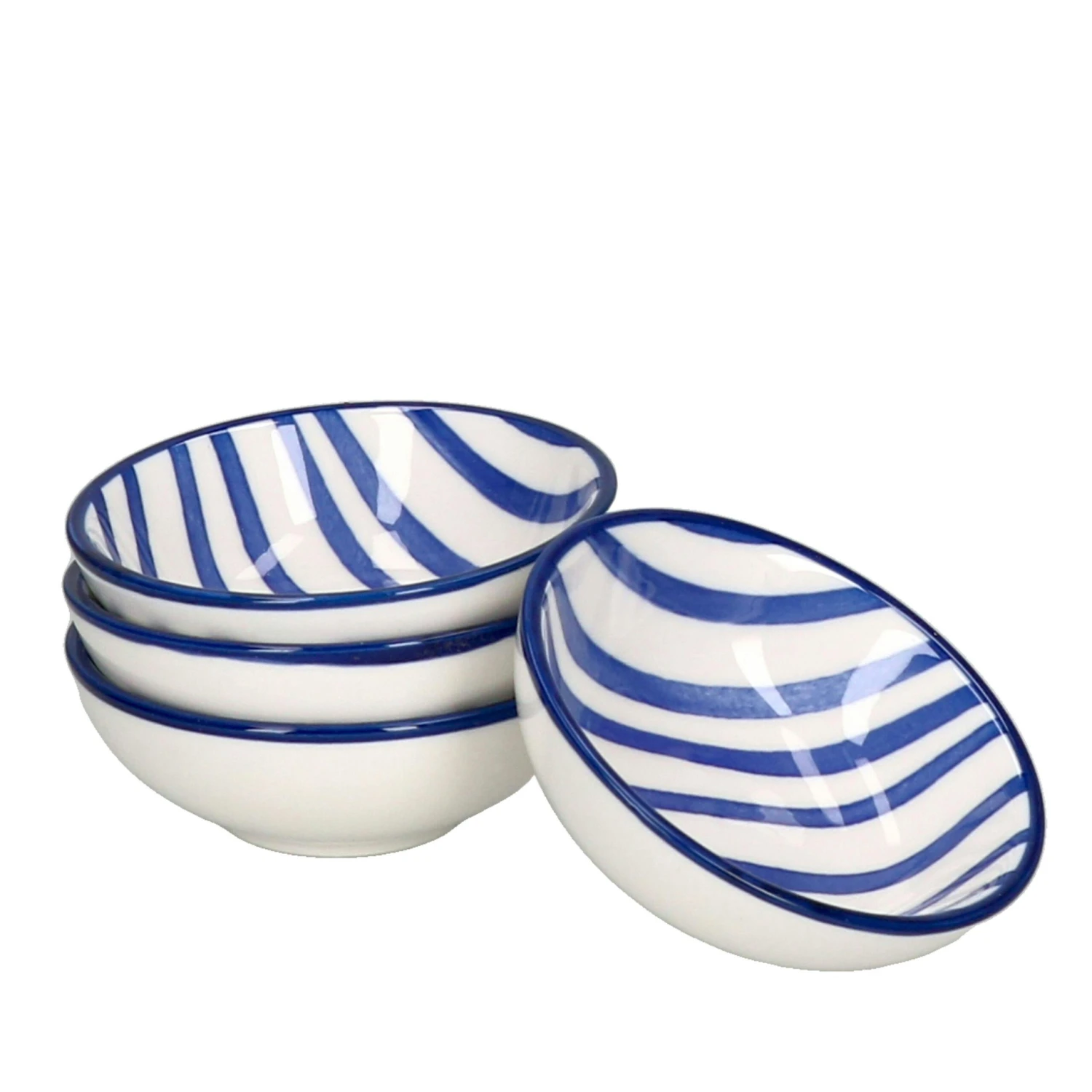 4er Set Schale Flach 8cm Streifen Seaside - Ritzenhoff 270273 1 4er Set Schale Flach 8cm Streifen Seaside - Ritzenhoff 270273