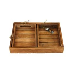 3 Teiliges Serviertablett Set 39x29x5cm - Teakholz -Besteckladen e454ffa9 8590 4e9d bb8c 5ed2fe09451c