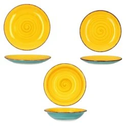 12tlg Tellerset Uni Duo Malaga Gelb & Blau Für 4 Personen -Besteckladen e55407d5 8a32 4a99 be71 5e4f8e3be3a1