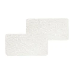 Villeroy & Boch Manufacture Rock Servierplatten Set 2-teilig Rechteckig Weiß