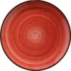 6x Speiseteller Flacher Teller Rund Tafelgeschirr Porzellan Rot Creme Bonna Aura Passion Gourmet 30cm Kantenschutz