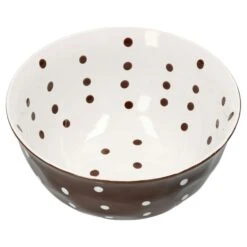 9tlg Set 6x Müslischale + Salatschüsel 24cm + Salz & Pfeffer Braun Weiß Gepunktet -Besteckladen f07e0461 e79e 4088 a4e1 129c62193ce9 1