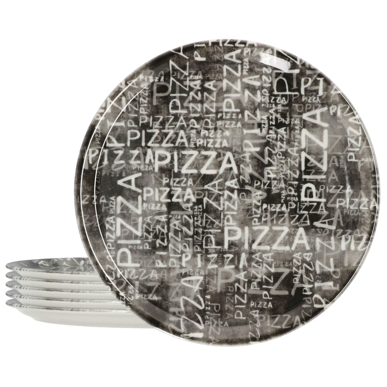 4er Set Pizzateller Napoli Black & White 31cm - 04019#Z70 + 04019#Z69 5 4er Set Pizzateller Napoli Black & White 31cm - 04019#Z70 + 04019#Z69 – Bild 5