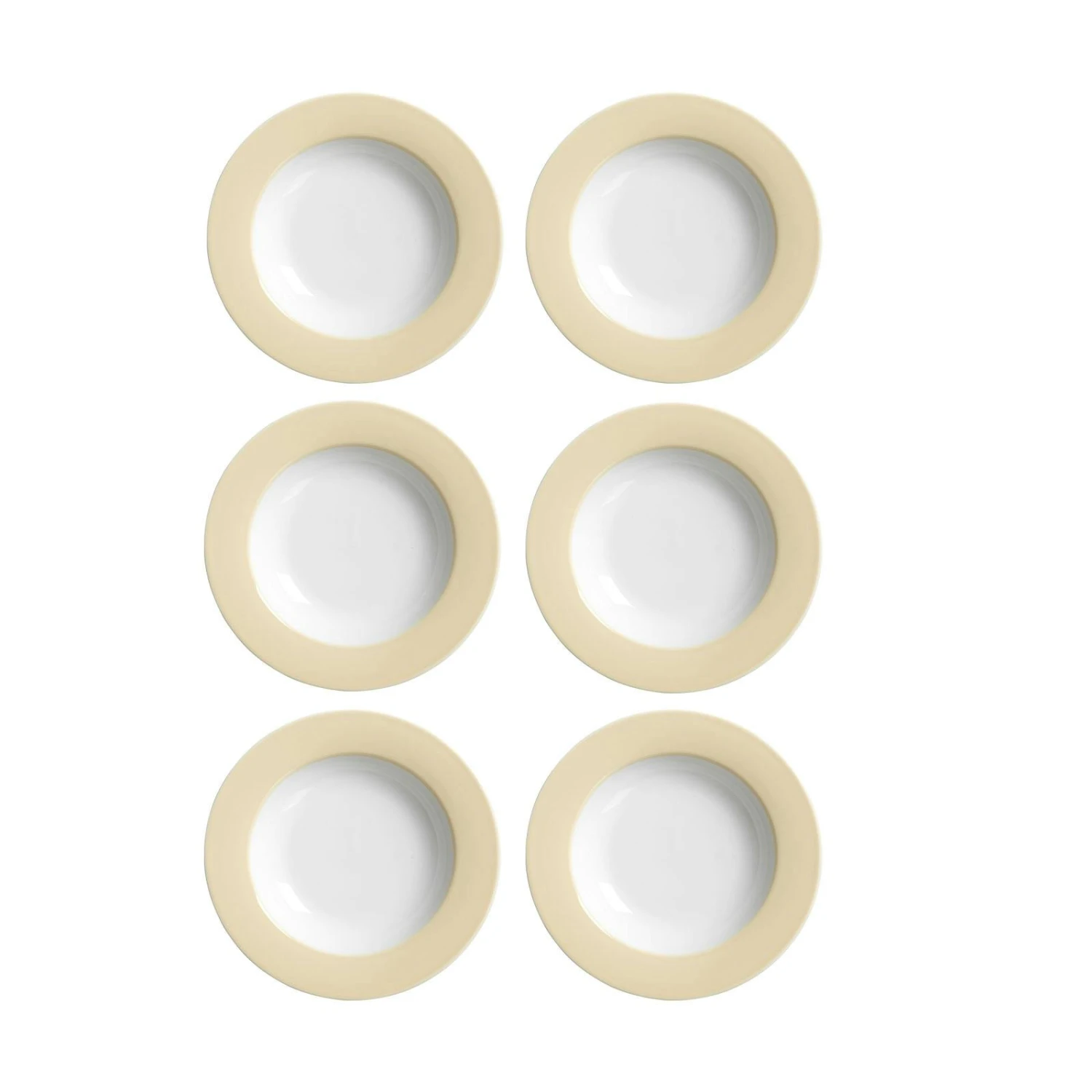 Ritzenhoff & Breker DOPPIO Suppenteller 22 Cm Vanilla 6er Set - A 1 Ritzenhoff & Breker DOPPIO Suppenteller 22 Cm Vanilla 6er Set - A