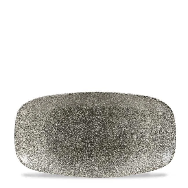 Studio Prints Raku Collection Rechteckiger Langer Präsentationsteller Quartz Black BxT 26,9x12,7cm Schwarz (12 Stück) Von CHEFGASTRO 1 Studio Prints Raku Collection Rechteckiger Langer Präsentationsteller Quartz Black BxT 26,9x12,7cm Schwarz (12 Stück) Von CHEFGASTRO