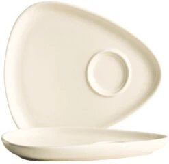 6 X Aroma Elfenb. Dreieck-Setplatte 25cm * Passend