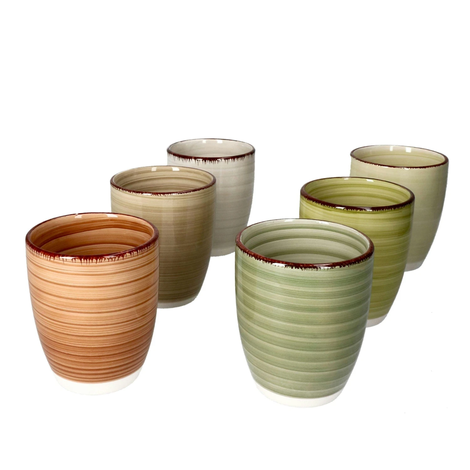 6er Set Kaffeebecher Uni Bunt OHNE Henkel 3 6er Set Kaffeebecher Uni Bunt OHNE Henkel – Bild 3